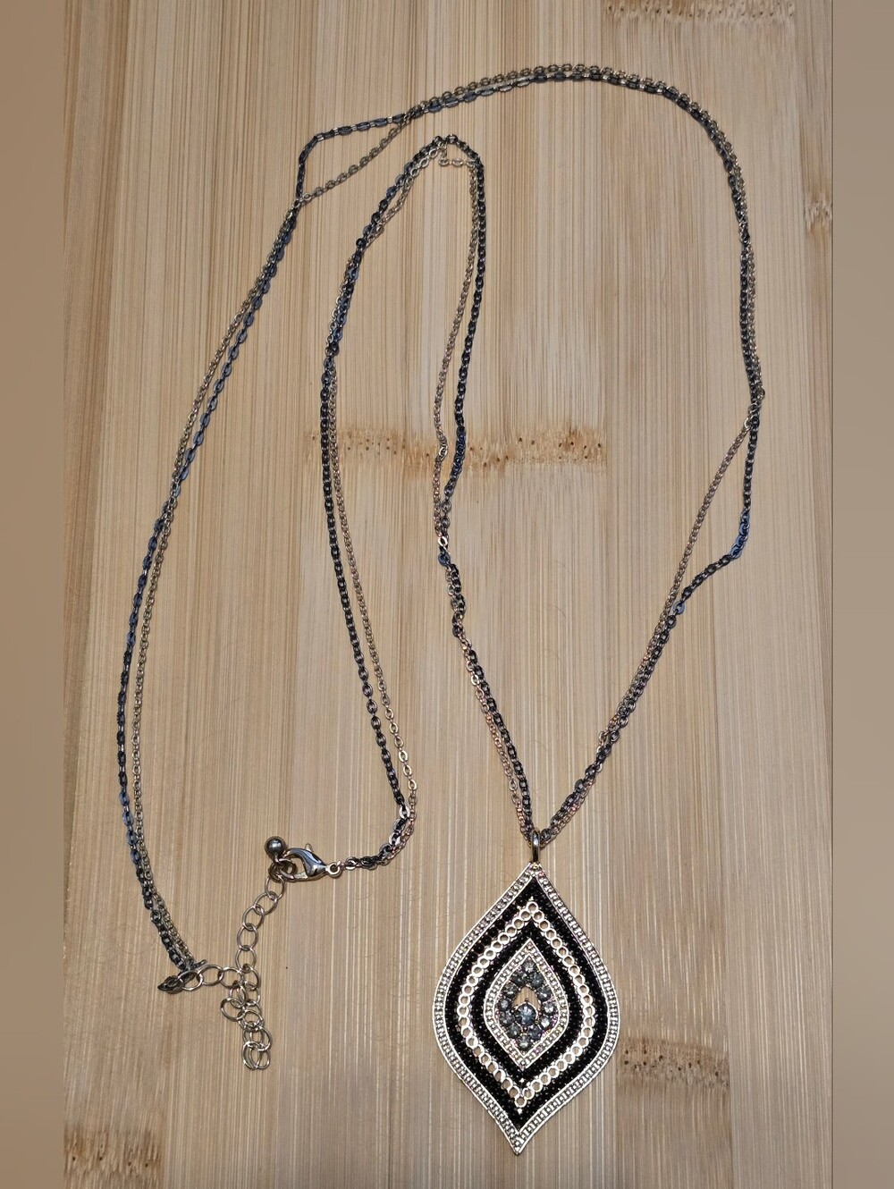 ✨ Stunning Christopher & Banks Double Chain Statement Necklace🖤🧡